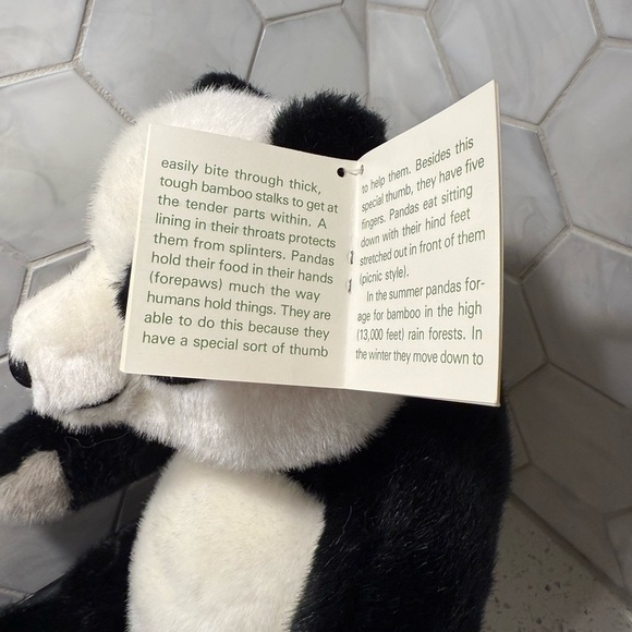 Panda Plush Stuffed Animal Busch Gardens VINTAGE World Wildlife Fund 1999 - Picture 6 of 8